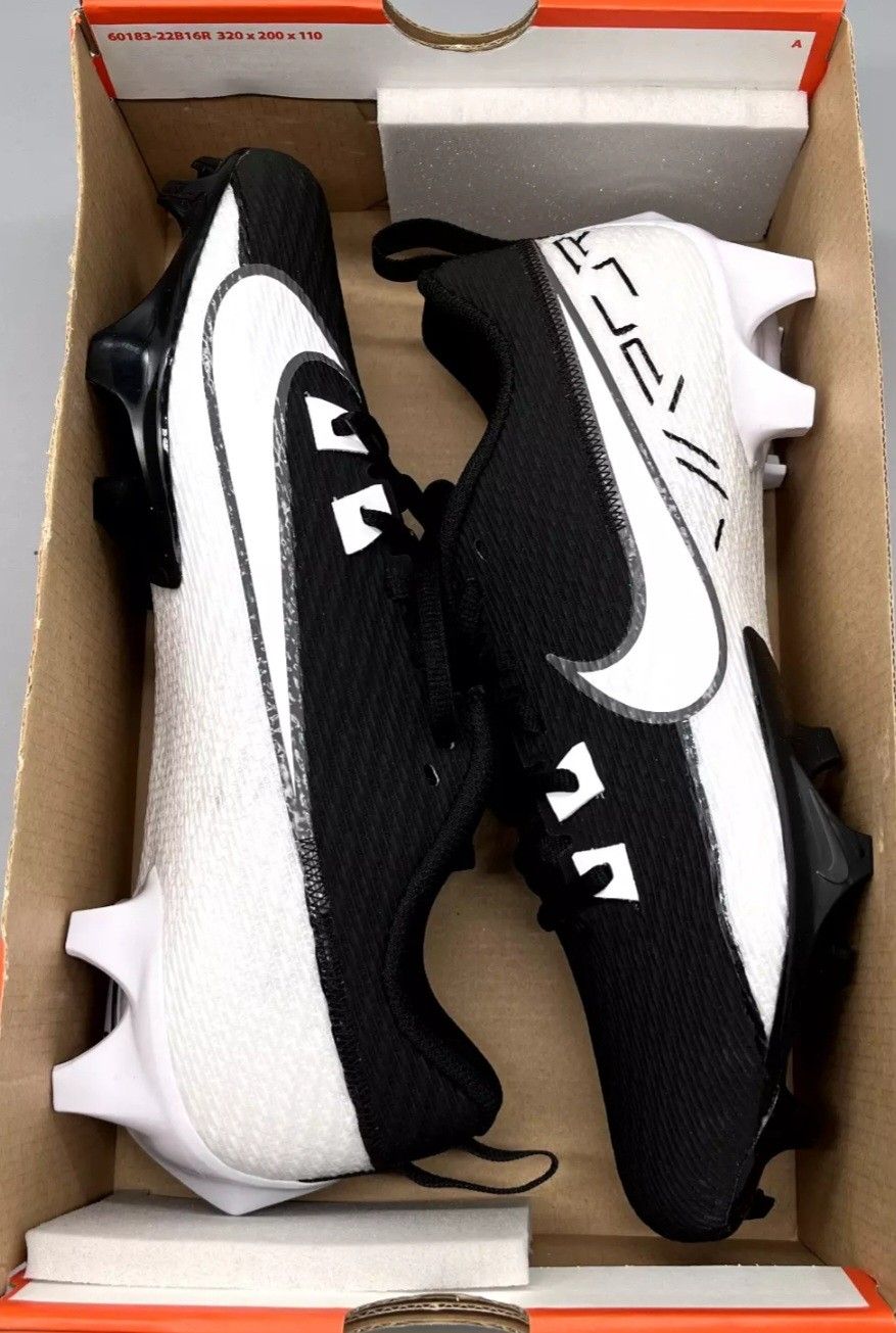 Brand New Nike Vapor Edge Speed 360 2 Black White Football Cleats Men Sizes 7, 7.5, 8.5, 9, 9.5, 10, 11, 13
