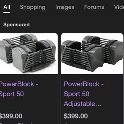 BRAND NEW PowerBlock Sport 50 Adjustable Dumbbells
