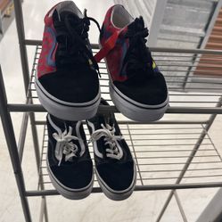 Marvel Vans And Black And White Vans