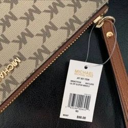 Michael Michael Kors Bags Michael Kors Jet Set Logo Coated Canvas Pouch