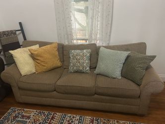 3-Seat Tan Sofa