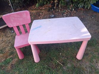 Child size table and chair