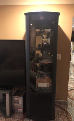 55” Mitsubishi TV with entertainment center.
