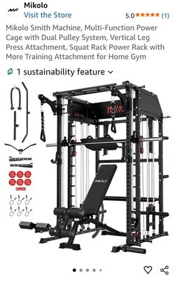 Smith machine with two cables and weights