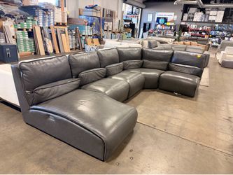 Leather 6-Piece Sectional Sofa Recliner