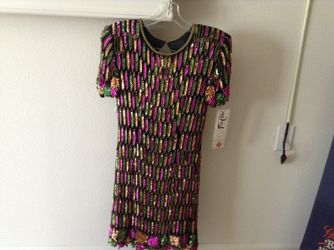 Beautiful Multi-Sequin Party Dress