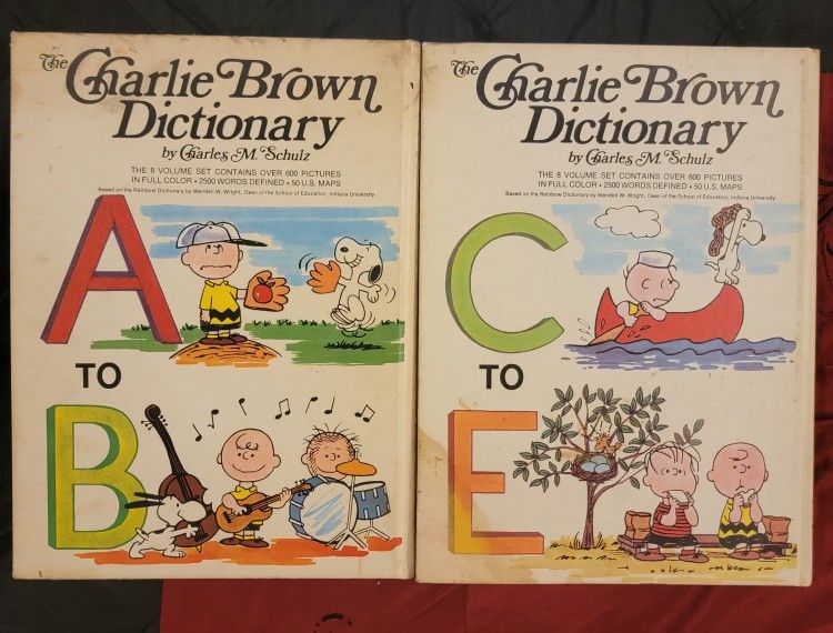 1973 Charlie Brown Dictionary Volume 1+2/First Edition