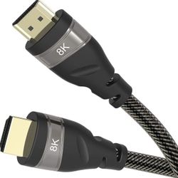 8K HDMI Cable 3.3ft HDMI 2.1 Cable Real 8K, High Speed 48Gbps 8K(7680x4320)@60Hz, 4K@120Hz Dolby Vision, HDCP 2.2, 4:4:4 HDR, eARC
