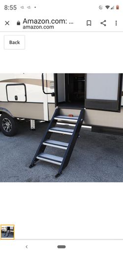 Travel Trailer STEP ABOVE 4 step fold out type