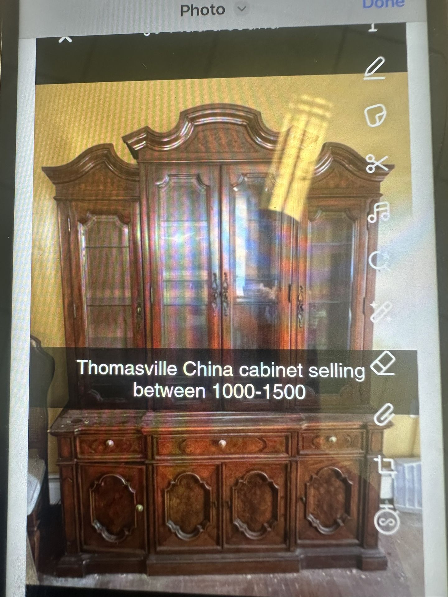 Thomasville China Cabinet Selling Between 1000-1500