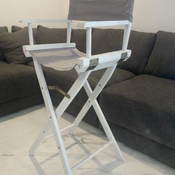 4 Tall Grey Director’s Chairs