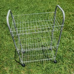 3 Tier Small Cart With Wheels  25H X 16w X 8
