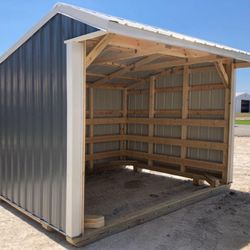 10x12 Run-in Shed | Horse Barn | Animal Shelter