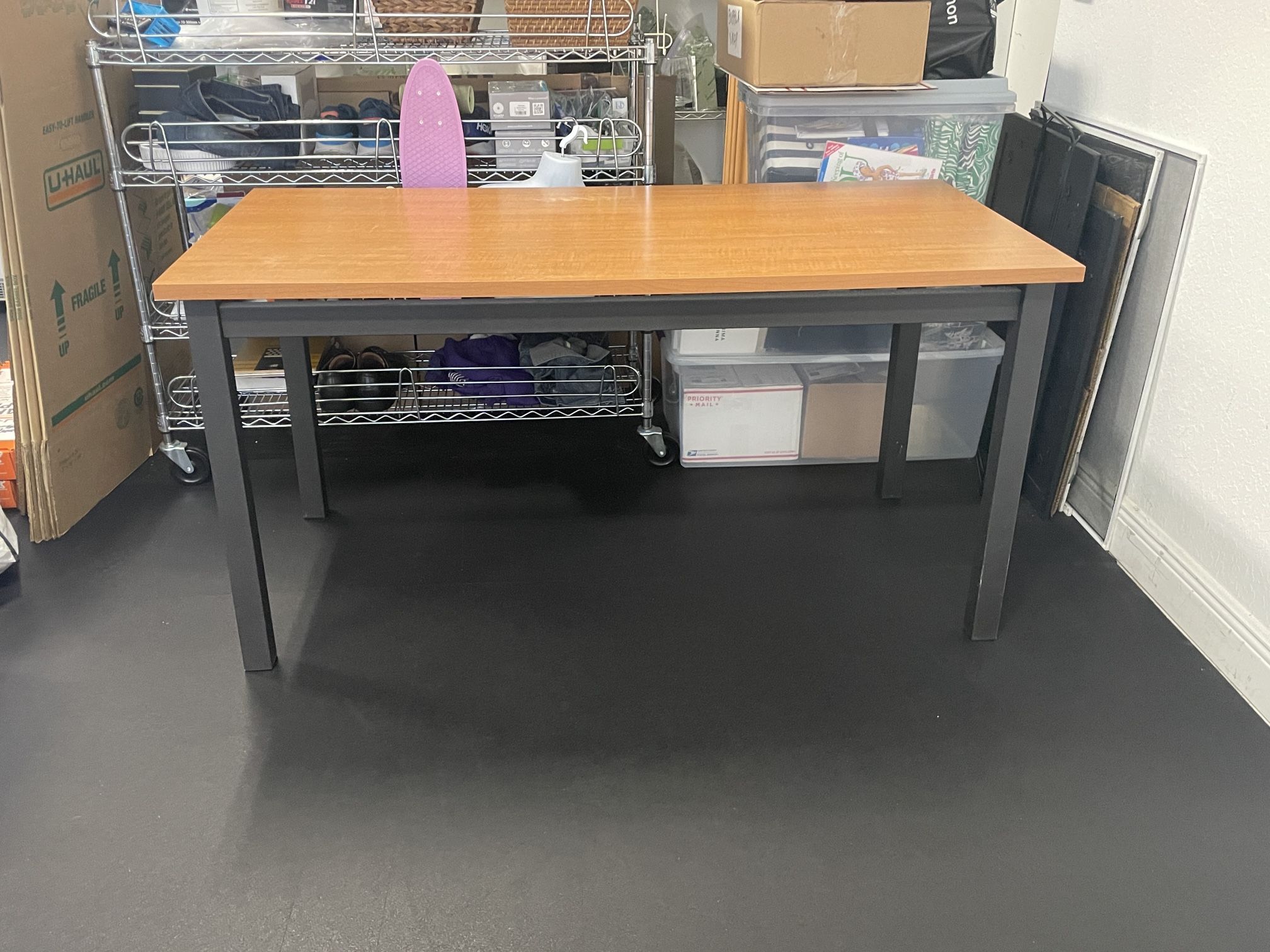 Office Desk And  3 Drawer File Cabinet 