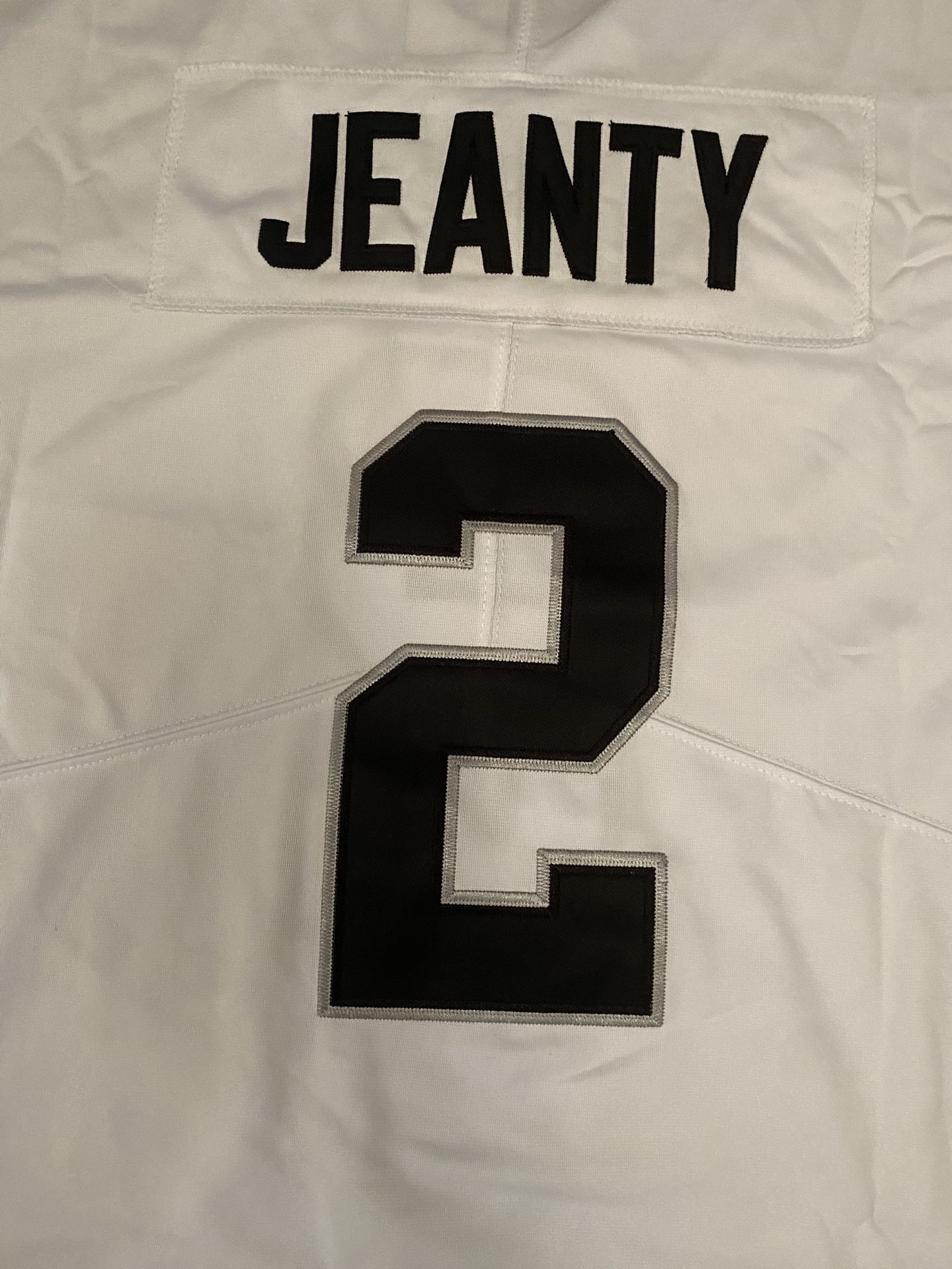 White Ashton Jeanty Las Vegas Raiders #2 jersey
