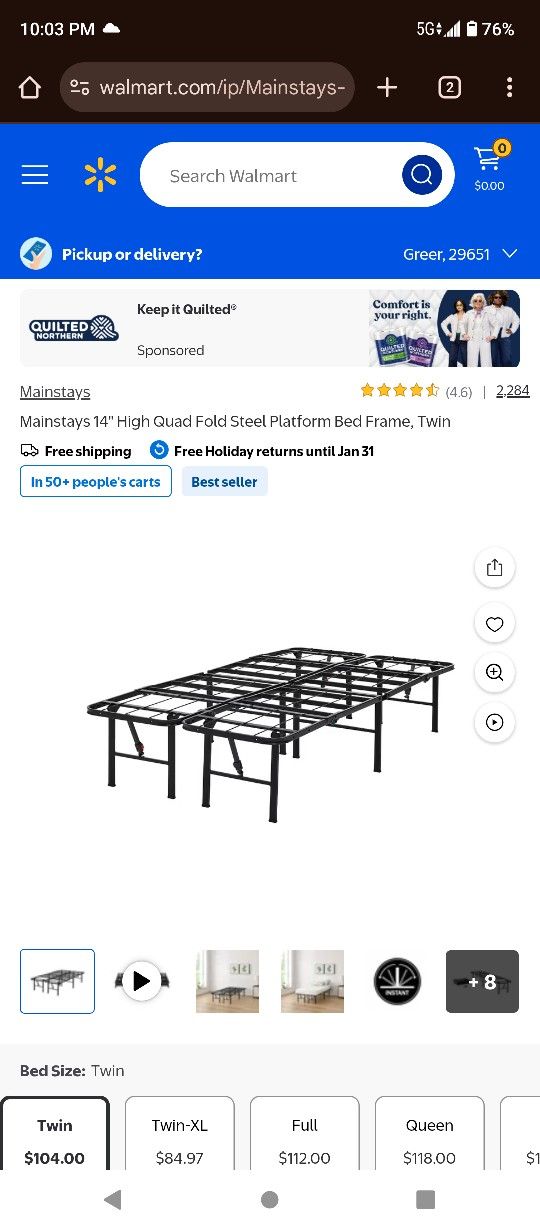 Foldable Twin Bed Frame