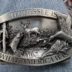 1970s Tennessee pewter belt buckle