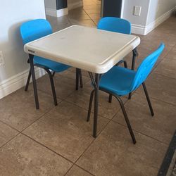 Lifetime Kids Table And 3 Chairs