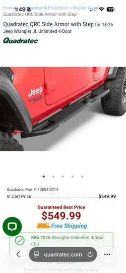 Side steps for Jeeps