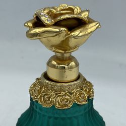 Gold And Green Perfume Bottle 