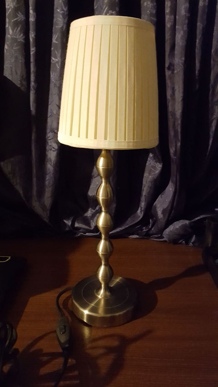 Small shade lamp from ikea.