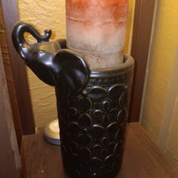 Antique Elephant Candle Holder