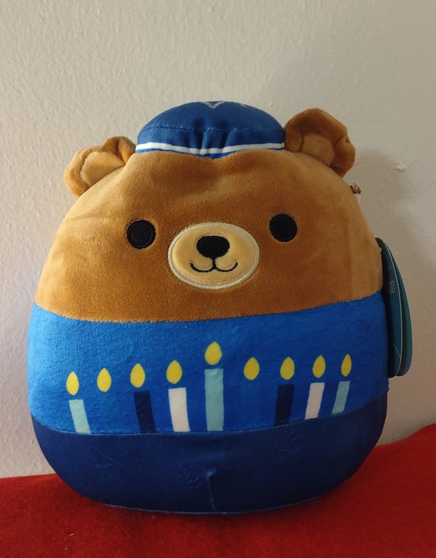 Squishmallows Kofi the Hanukkah Bear 8" Plush. Teddy Bear, Squishy Plushy