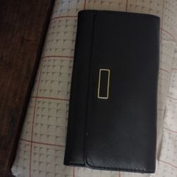 Black Tri-fold Wallet For Women- (Brand Unknown)