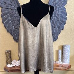 A MTL 1980 Gold Metallic Camisole Top 
