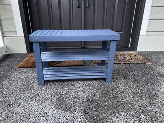Bench Seat With Shoe Rack - Wood