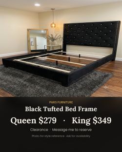 Black bed frame