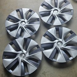 Tesla Hubcap Size 19. 2024 Model Y Silver Set Of 4 