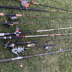 Various Fishing Rods And Reels