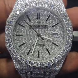 AP Moissanite VVS1 ICED OUT Watch *Passes Diamond Testers*