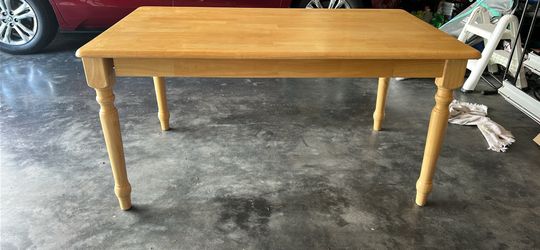 Wooden kitchen table