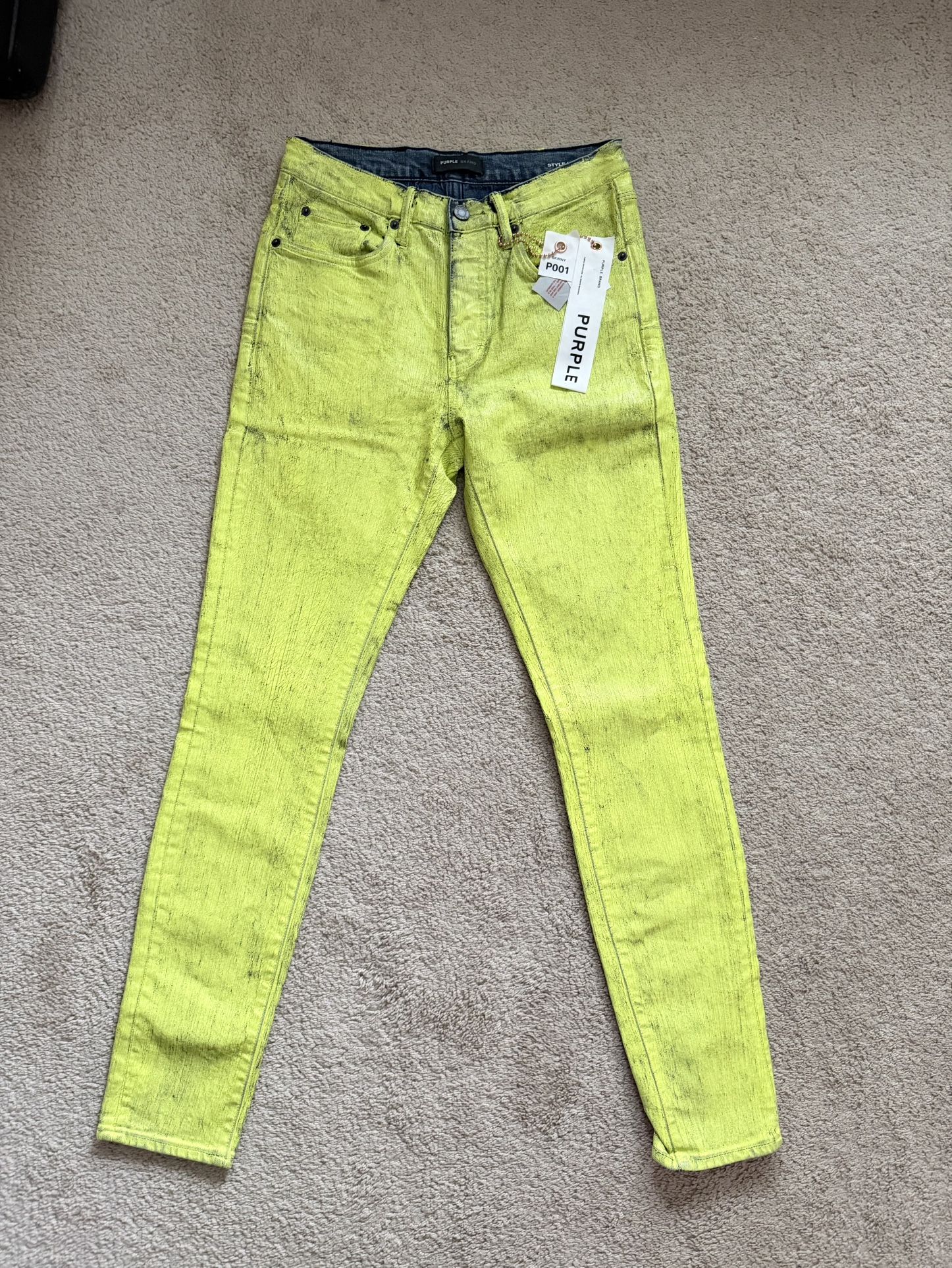Purple Brand Jeans Mens Paint Job Skinny P001 $295 Size 36/32