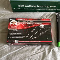 Putting mat, Pro putting gates And Pelz putting Tutor