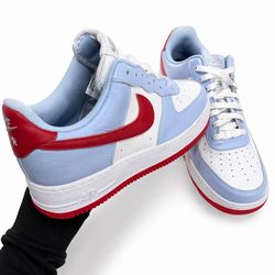 Nike Air Force 1 Low Blue/White/Red – Size 13