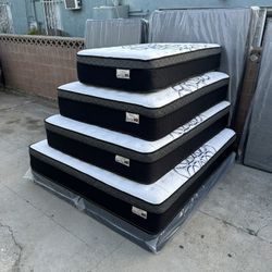 Queen Size Mattress Pillow Top 12” Thick. All Sizes Available. Same Day Delivery. New Mattress