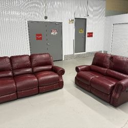 Leather Recliner Sofa And Loveseat