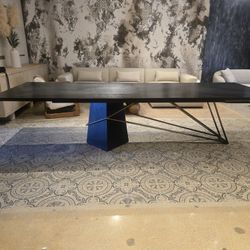 Brand New high-end gorgeous 126" Solid Wood Dining table finished in oak