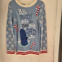Medium Elf Narwal Christmas Sweater 