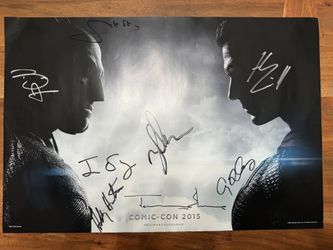 Limited Edition Comic-Con 2015 Signed BVS Poster By Entire Cast (HIGHEST OFFER)