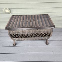 Wicker outdoor coffee table