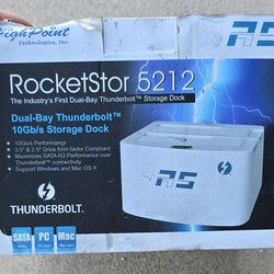 HighPoint RocketStor 5212 Dual-Bay Thunderbolt Storage Dock