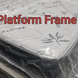 New Queen Bamboo Firm Mattress + Frame 