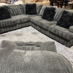 Sectional Sofa With  Recliner Sofa Chair 