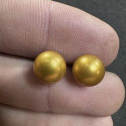 HONORA STERLING SILVER GENUINE GOLD PEARL EARRINGS