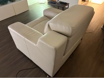 Off white electric recliner