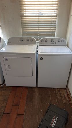 Whirlpool washer and electric dryer everything works good on them 380